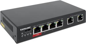 Intellinet 561686 Switch Fast Ethernet 6x RJ45 w tym 3xPoE i 1x High-Power PoE