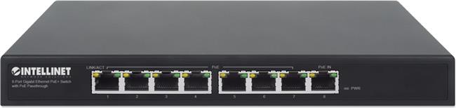 Intellinet 561679 Switch GIGABIT 8x RJ45 PoE+ 85W, zasilanie przez PoE