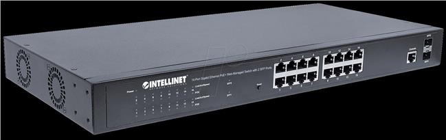 Intellinet 561341 Switch 16p Gigabit POE+ 2x SFP