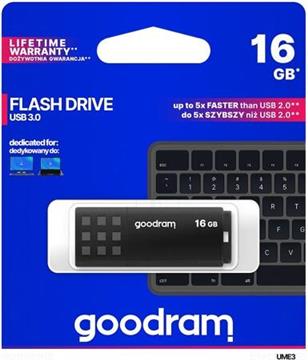 GOODRAM 16GB UME 3 czarny [USB 3.0]