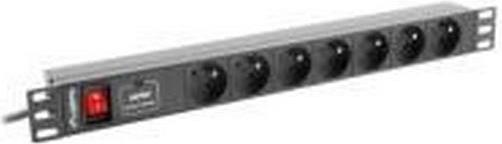 Lanberg PDU power strip, 7 slots, 2.0m