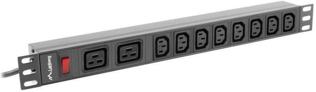Lanberg Power Distribution Unit PDU 10 Slots 2.0m