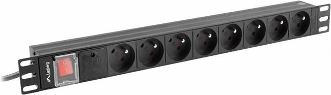 Lanberg PDU 2.0m power strip with 8 French sockets