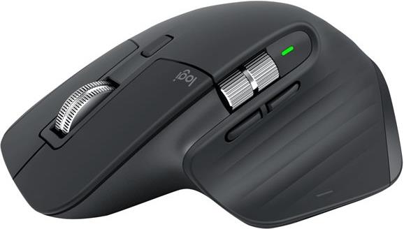 Miš LOGITECH MX Master 3S Performance, laserski, bežični, BT, Unifying receiver USB, crni