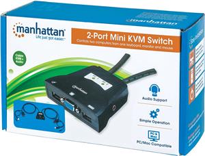 Manhattan Przełącznik KVM 2/1 USB