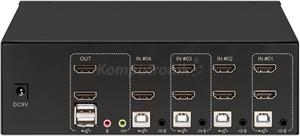 Manhattan Przełącznik KVM 4/1 HDMI, USB, 4K 30Hz
