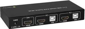 Techly Przełącznik KVM 2/1 HDMI