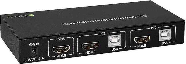 Techly Przełącznik KVM 2/1 HDMI