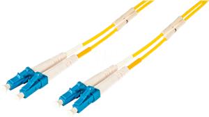 Opt. prespojni kabel LC/LC duplex 9/125µm OS2, LSZH, žuti, 50,0 m
