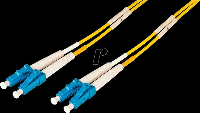 Opt. prespojni kabel LC/LC duplex 9/125µm OS2, LSZH, žuti, 50,0 m