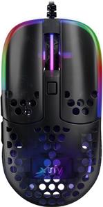 XTRFY MZ1 RGB Rail, Ultra-light Gaming Mouse, Pixart 3389, Designed by Rocket Jump Ninja, Black Transparent