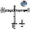 Transmedia Full-Motion Desk Bracket for 2 Flat Screens