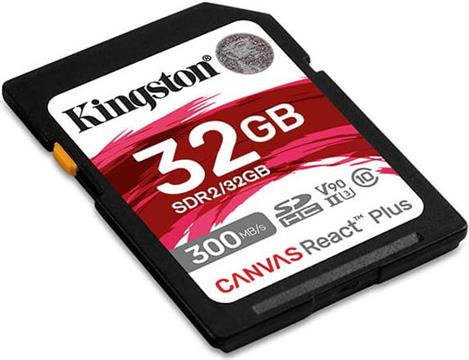 Kingston SDHC Canvas React Plus 32GB 300R/260W UHS-II U3