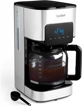 VonShef 1.5L filter coffee maker stainless steel