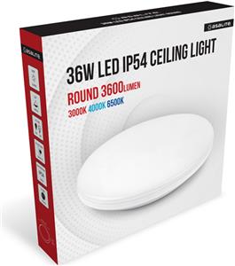 ASALITE ceiling LED 36W 3000K / 4000K / 6500K, CCT, 3600lm, IP54