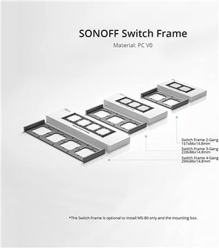 SONOFF switch frame type M5-80, 4 switches