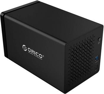 HDD Enclosure, 4 Bay 3.5", USB 3.0 UASP, RAID, Power Supply, Black, ORICO NS400RU3