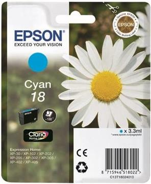 Epson 18 - cyan - original - ink cartridge