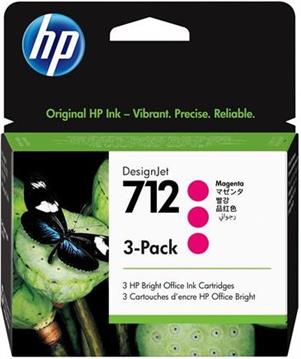 HP 712 - 3-pack - magenta - original - DesignJet - ink cartridge