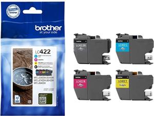 Brother LC422 Value Pack - 4-pack - black, yellow, cyan, magenta - original - ink cartridge