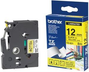 Brother printer tape TC101 - 12 mm - Black on transparent