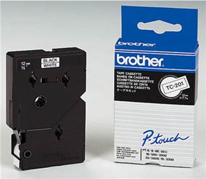 Brother TC-201 - 12 mm - black on white