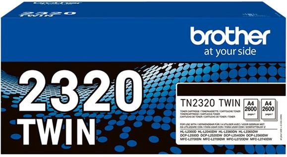 Brother TN2320 TWIN - 2-pack - High Yield - black - original - toner cartridge