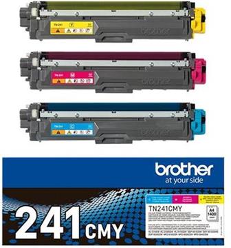 Brother TN241CMY - 3-pack - yellow, cyan, magenta - original - toner cartridge