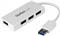 StarTech.com 4 Port USB 3.0 Hub - Multi Port USB Hub w/ Built-in Cable - Powered USB 3.0 Extender for Your Laptop - White (ST4300MINU3W) - hub - 4 ports