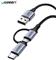 Ugreen USB-A to Micro USB + USB-C cable braided 1m