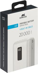Rivacase VA2220 20000mAh portable battery with cables