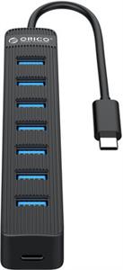 USB-C hub 7-port, USB 3.0, 0,15m, black, ORICO TWC3-7A