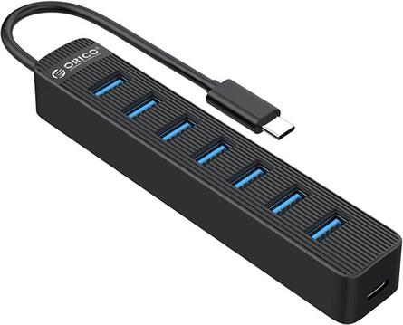 USB-C hub 7-port, USB 3.0, 0,15m, black, ORICO TWC3-7A