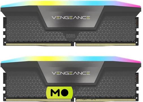 Corsair Vengeance RGB 64GB Kit DDR5 (2x32GB) 5200MHz, CL40, AMD Expo certifikat, siva