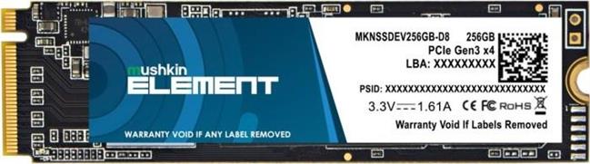 SSD Mushkin Element M.2 256GB PCIe Gen3x4 NVME, MKNSSDEV256GB-D8
