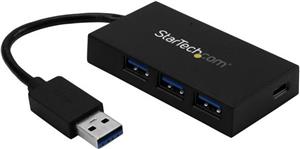 StarTech.com 4 Port USB 3.0 Hub - USB Type-A to 1x USB-C & 3x USB-A SuperSpeed 5Gbps - USB Bus Powered - Portable/Laptop USB 3.1 Gen 1 Hub (HB30A3A1CFB) - hub - 4 ports