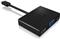 ICY BOX IB-DK4032-CPD - external video adapter - Parade PS176 - black