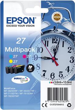 Epson 27 Multi-Pack - 3-pack - yellow, cyan, magenta - original - ink cartridge