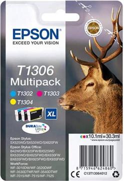 EPSON printer cartridge multipack T1306 - Cyan, Magenta, Yellow