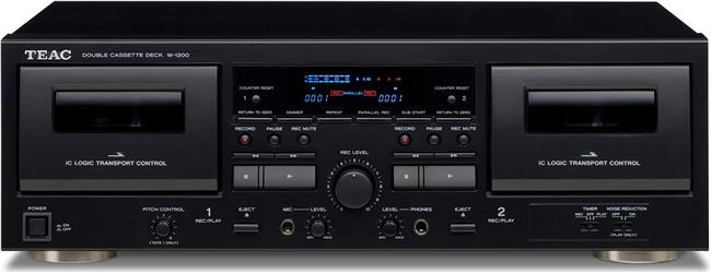 TEAC W-1200-B Doppel-Kassetten-Deck / USB / black