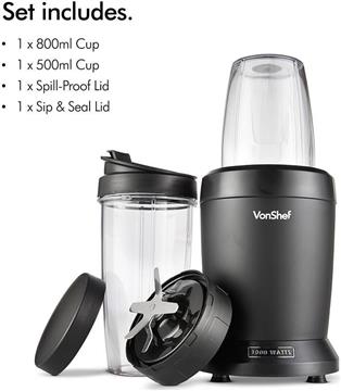 Blender VONSHEF, 1000W, 800 ml, za smoothie