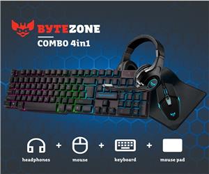 Bytezone BZ-X4EU, black (keyboard, mouse, headset and mouse pad)