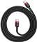 Cable BASEUS Cafule Type C QC 3.0 1m, 60W (20V 3A) (black-red)