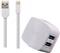 REMAX 2.4 A Dual USB Charger & Data Cable For Lightning RP-U215 EU, 1m (white)