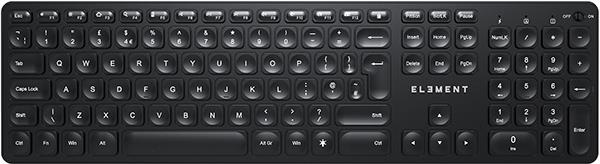 Keyboard ELEMENT Luminus Slim wireless / backlit / low-profile / rechargeable (black)