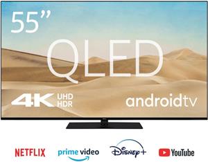 Televizor QLED 55'' NOKIA QNR55GV215ISW, Android TV, UHD, DVB-T2/C/S2, CI+, HDMI, Wi-Fi, USB, Bluetooth 4.2, energetski razred F