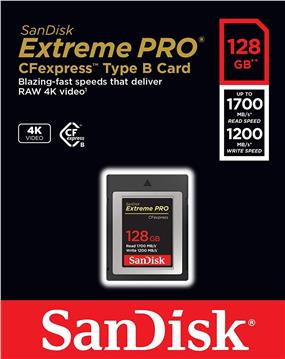 128GB SanDisk Extreme Pro 1700MB/s CFexpres