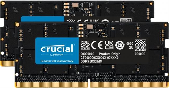 Crucial - DDR5 - kit - 32 GB: 2 x 16 GB - SO-DIMM 262-pin - 4800 MHz / PC5-38400 - unbuffered