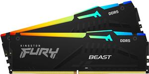 Kingston FURY Beast RGB - DDR5 - kit - 16 GB: 2 x 8 GB - DIMM 288-pin - 6000 MHz / PC5-48000 - unbuffered