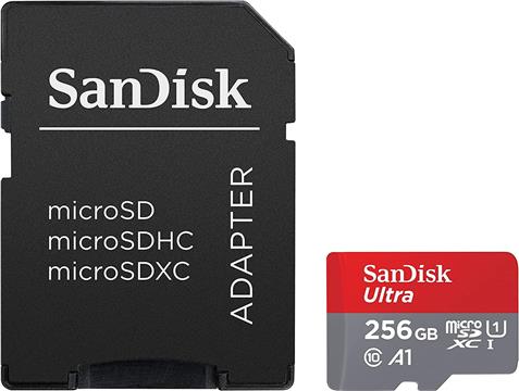 SanDisk Ultra microSDXC 256GB UHS-I A1 Class 10 + SD adapter (SDSQUAC-256G-GN6MA)